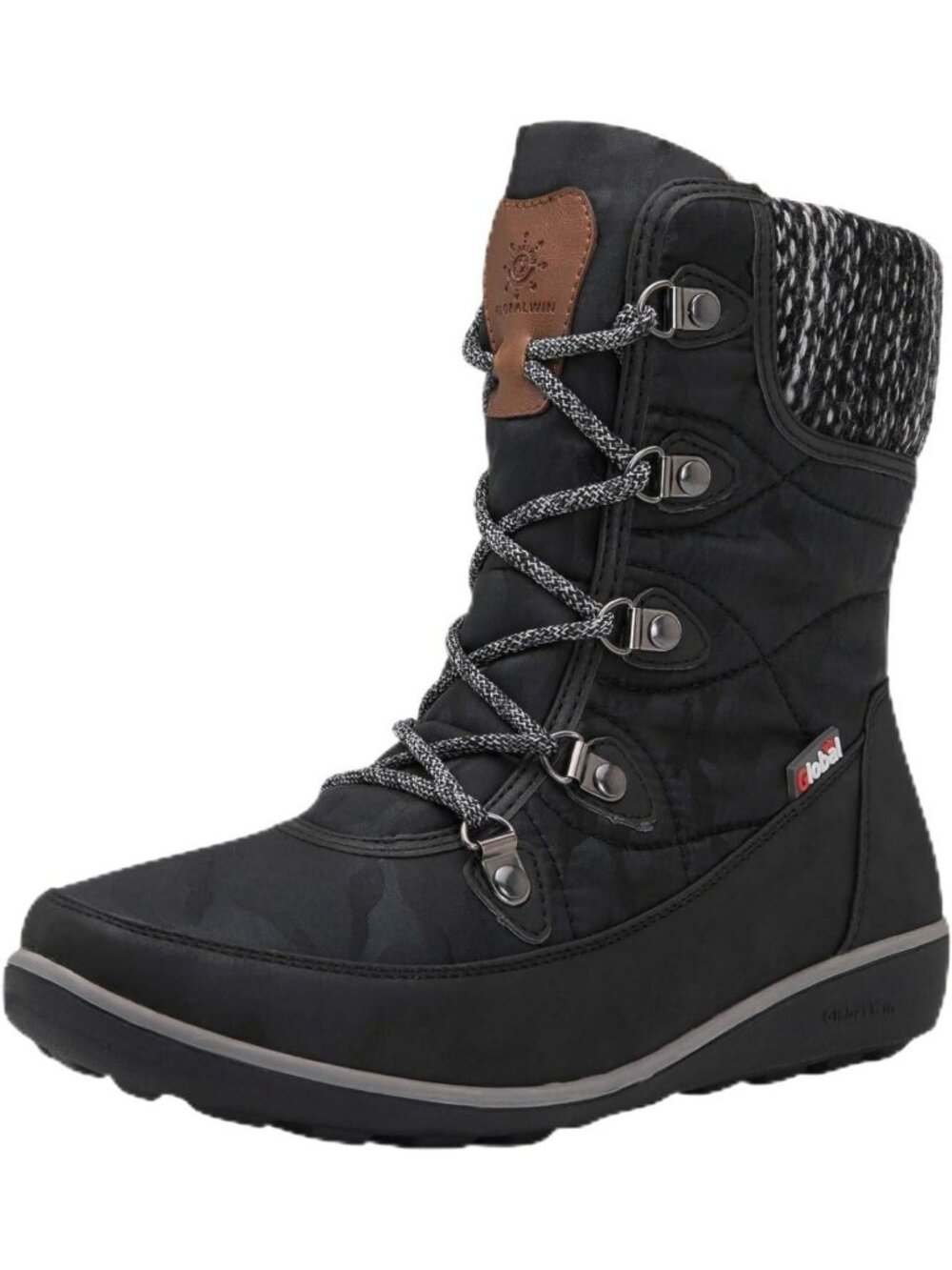 Cozy Waterproof Mid-Calf Winter Snow Boots with Fleece Lining & Non-Slip Sole